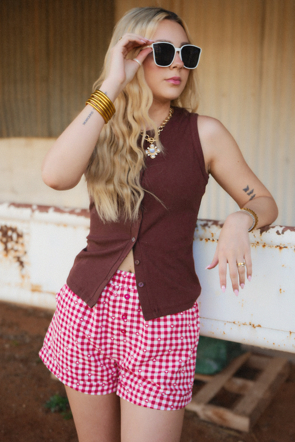 Heart & Gingham Boxer Shorts