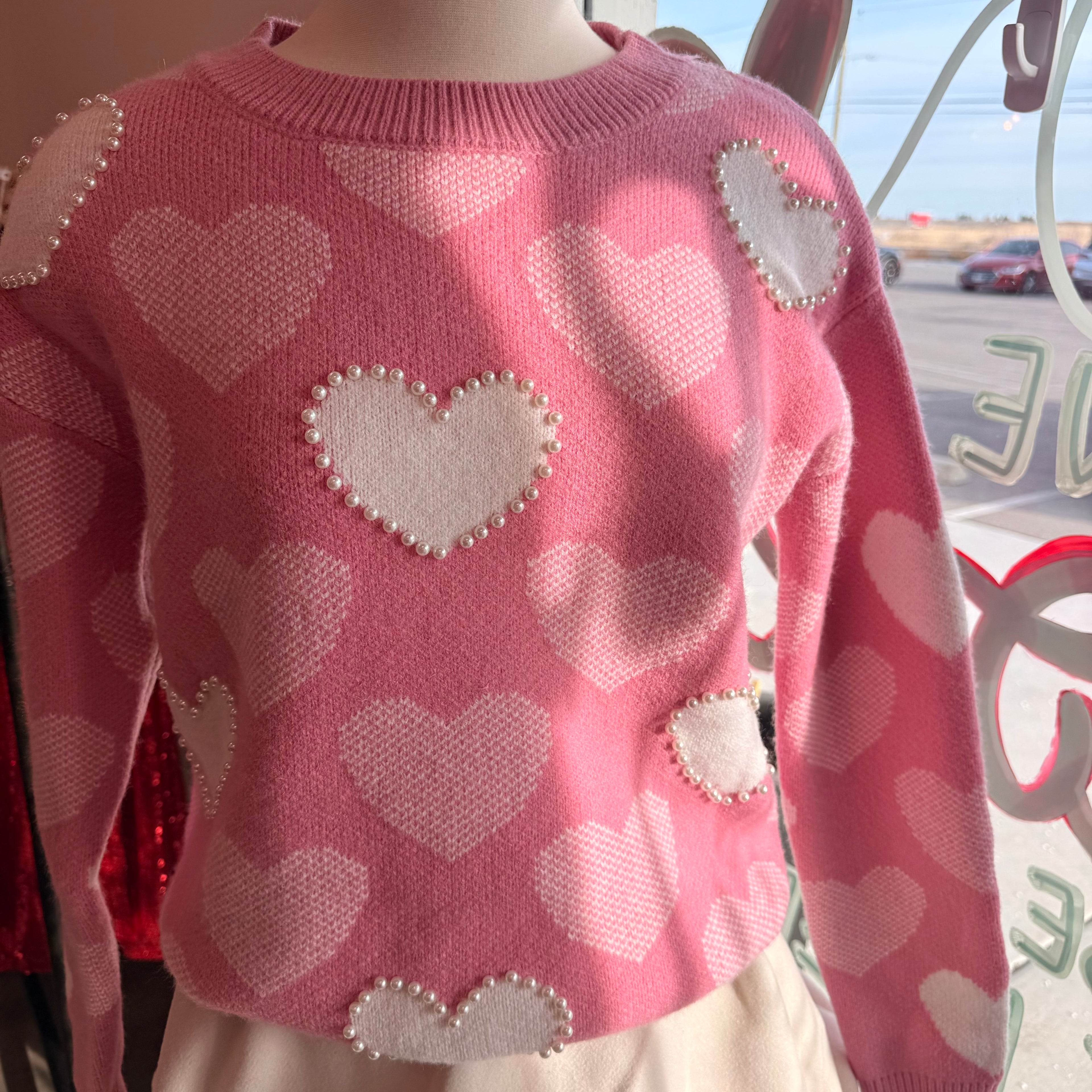 Valentine Pearl Crewneck