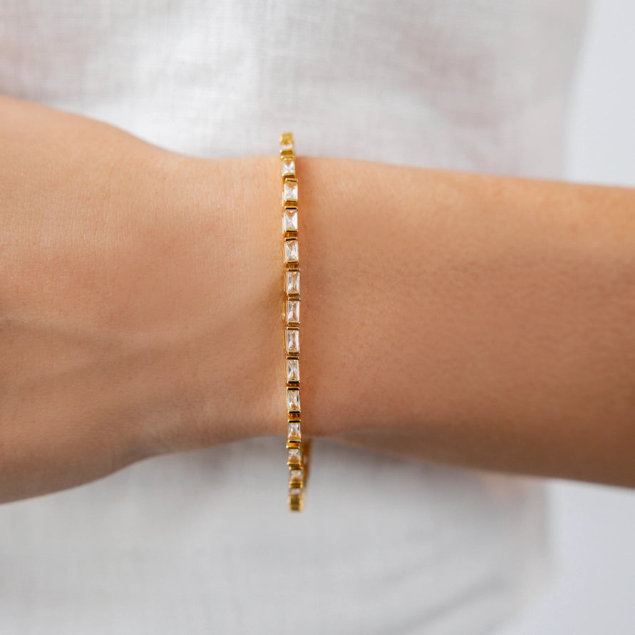 BG - Gold Baguette Tennis Bracelet